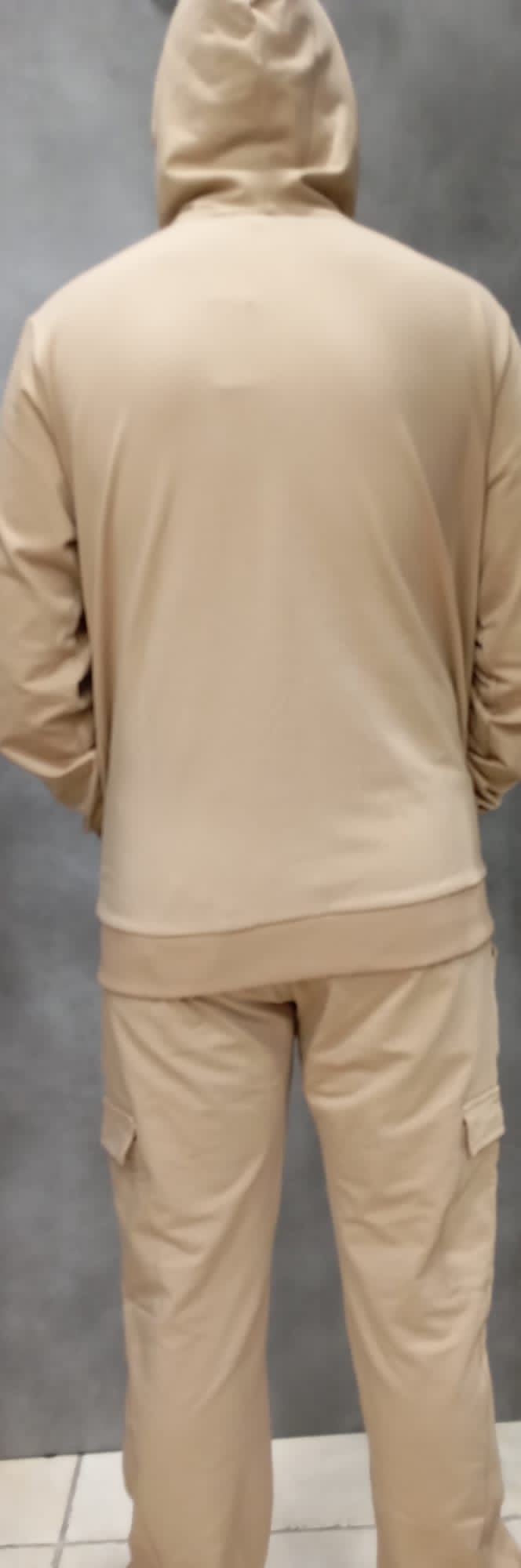 Tuta in cotone garzato Hangar93 Uomo Con Pantalone Cargo