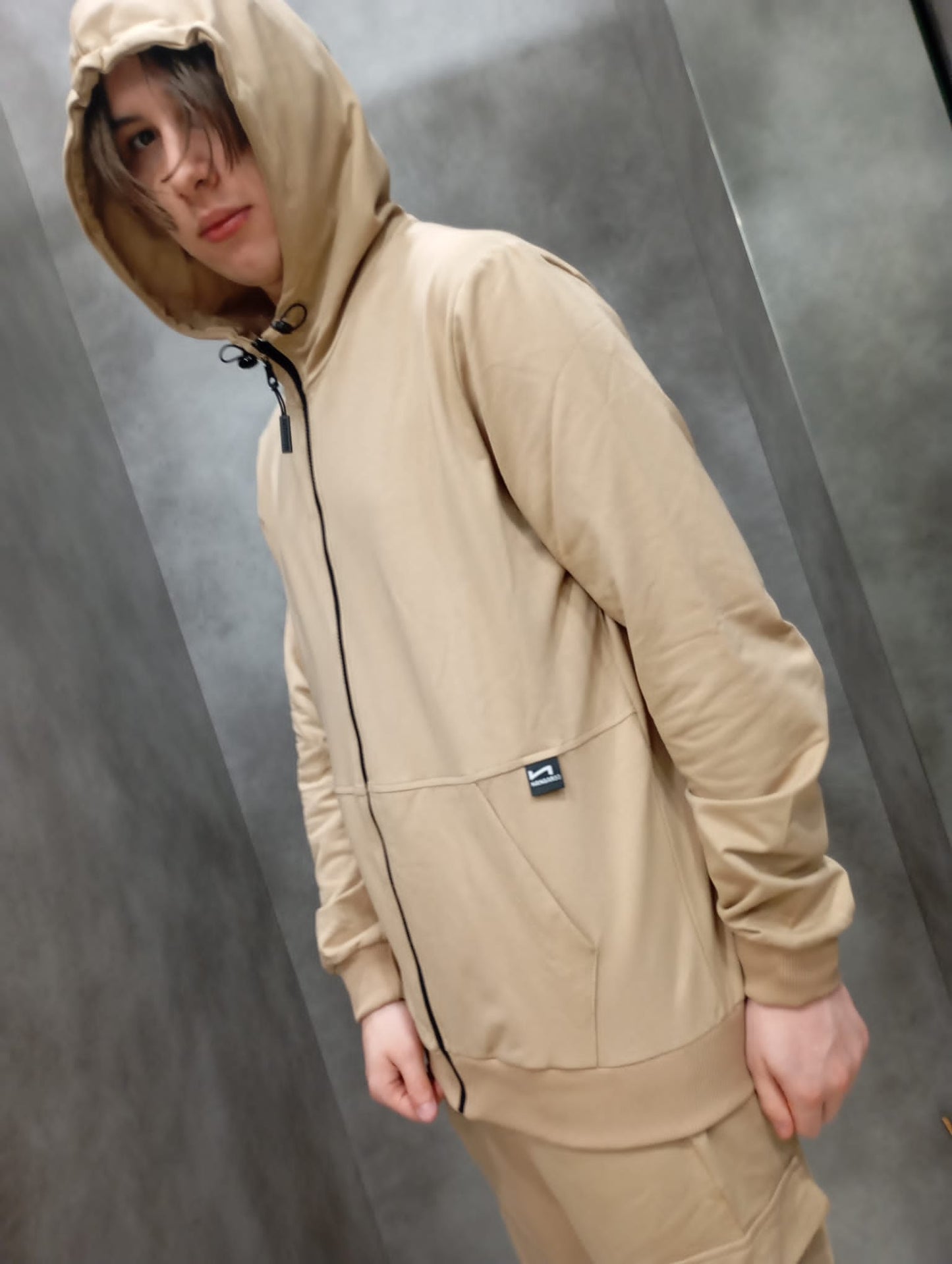 Tuta in cotone garzato Hangar93 Uomo Con Pantalone Cargo
