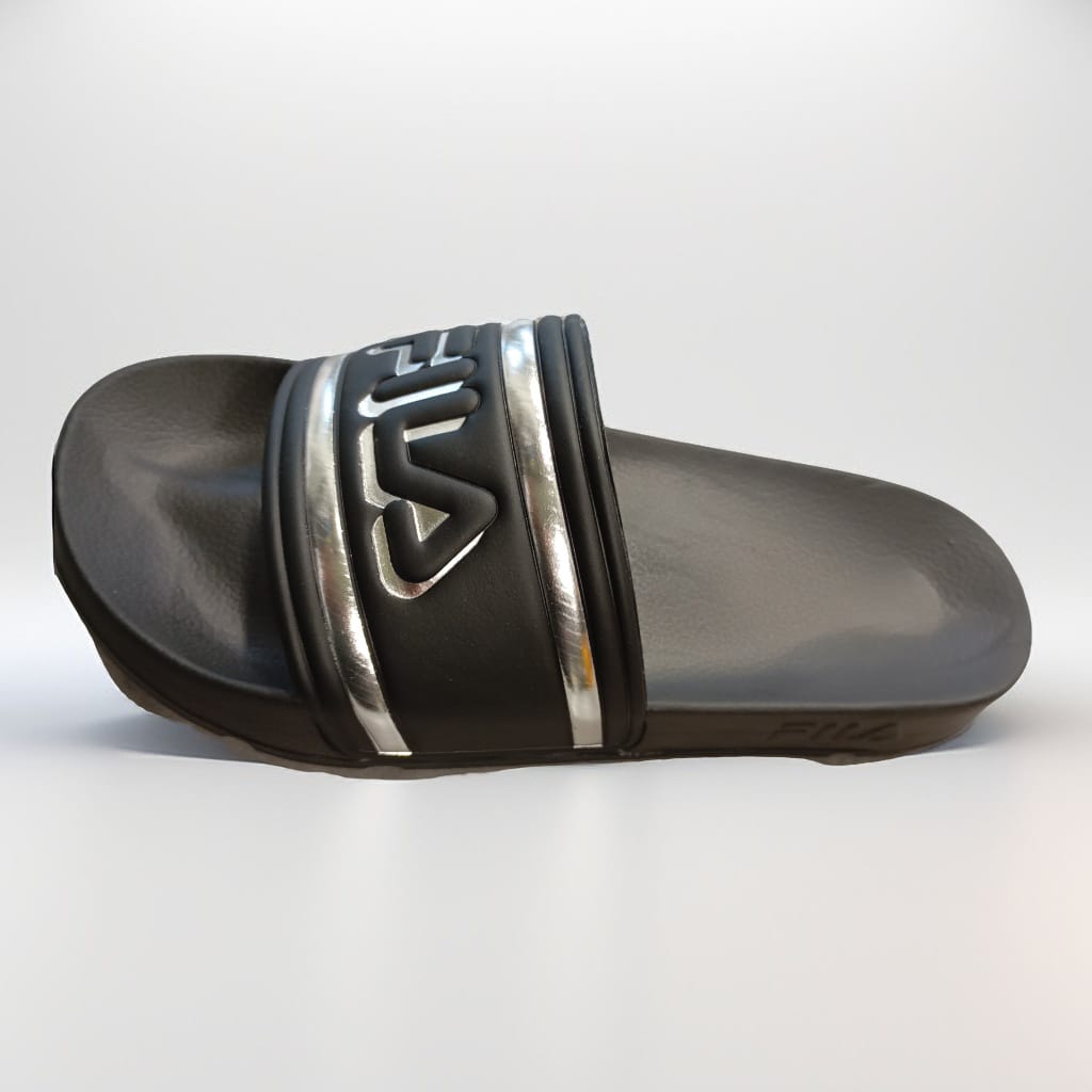 Fila - slipper nere con logo in risalto