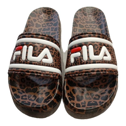 Fila - slipper con fantasia leopardata