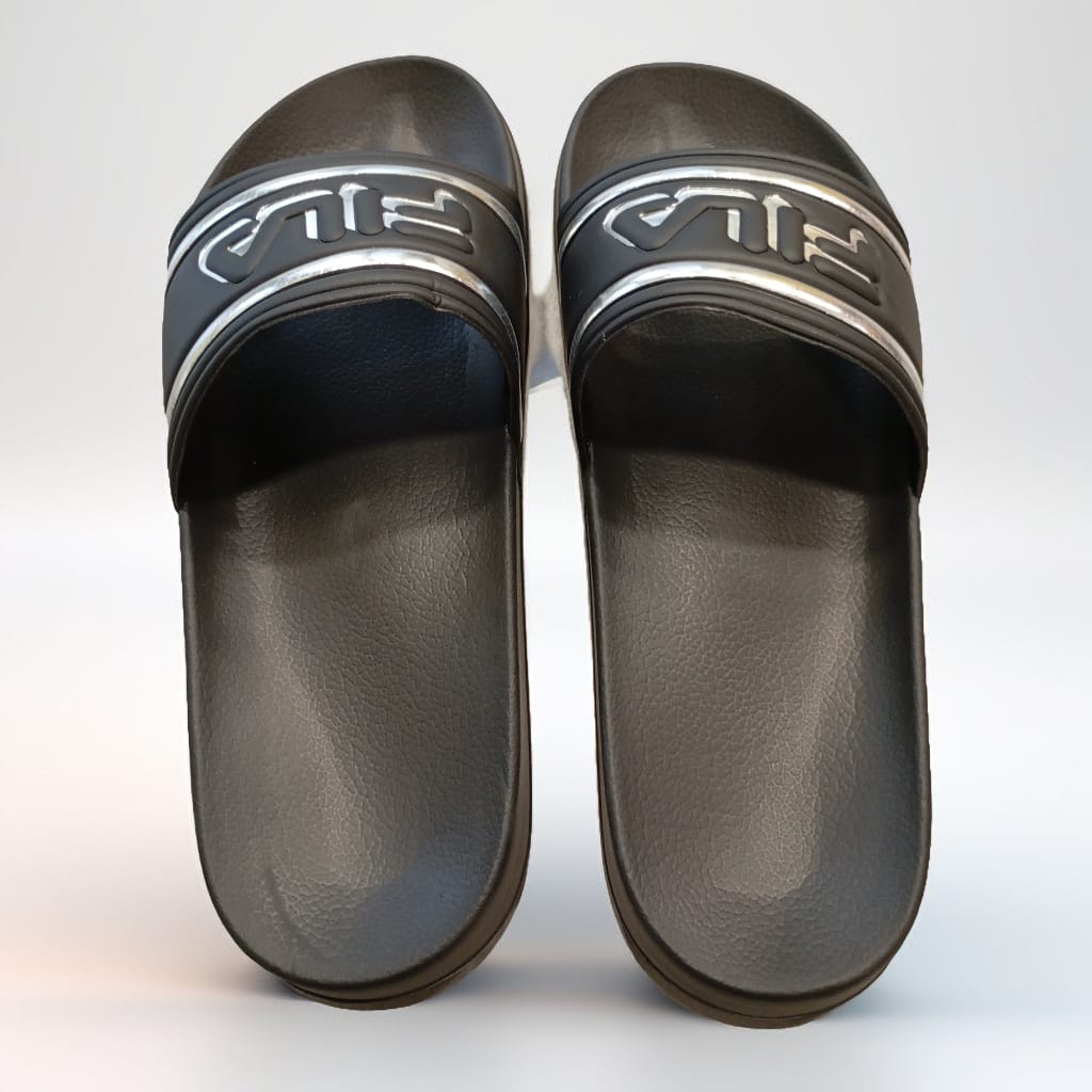 Fila - slipper nere con logo in risalto