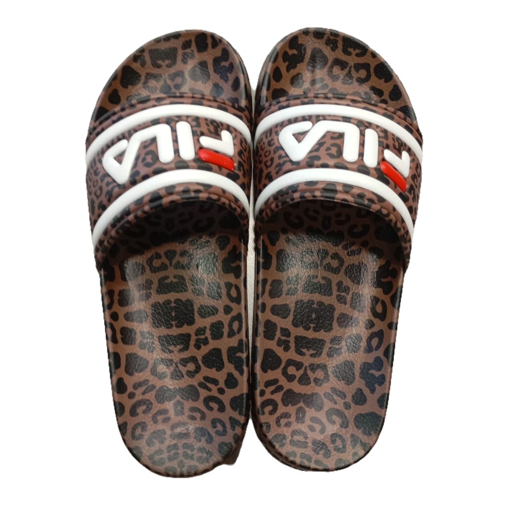Fila - slipper con fantasia leopardata